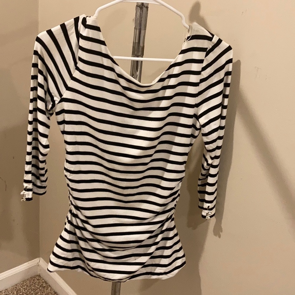 Boatneck striped tee (WHBM)